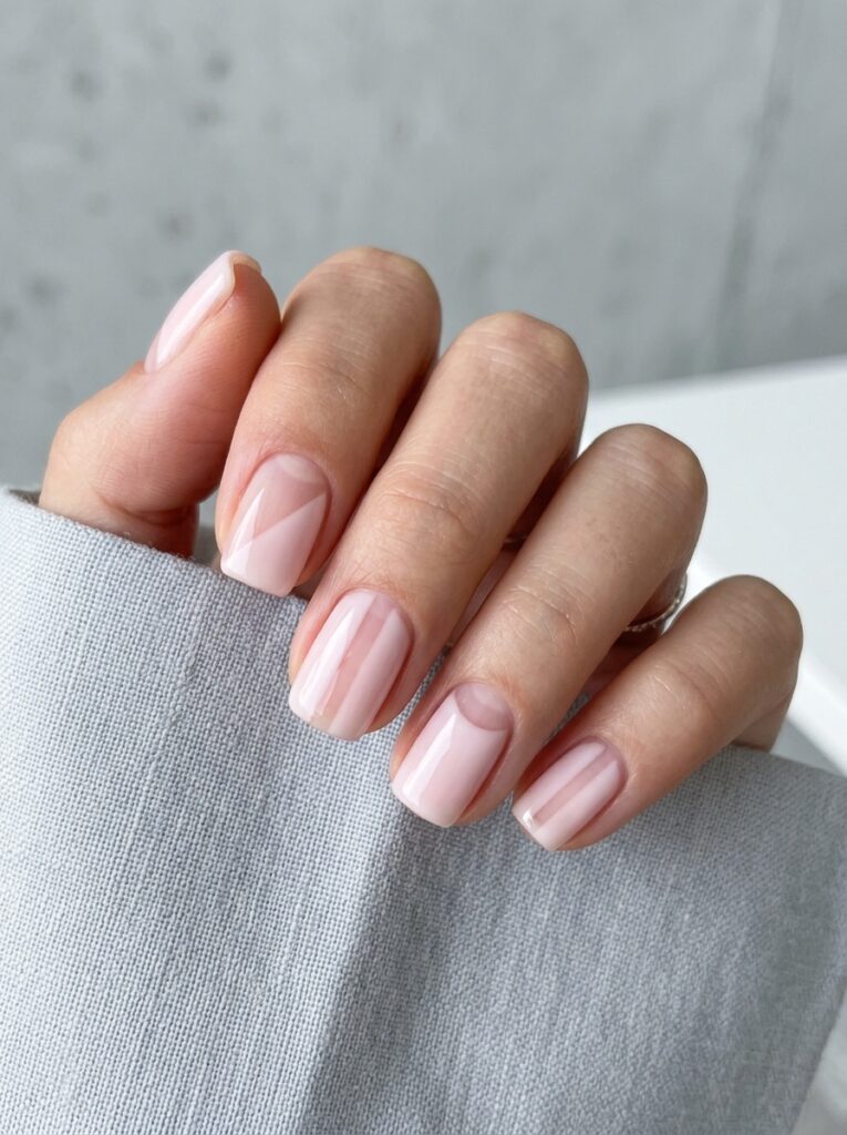 Milky Pink Short Nails Designs