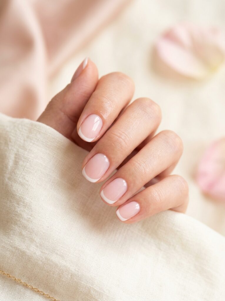 Milky Pink Short Nails Designs