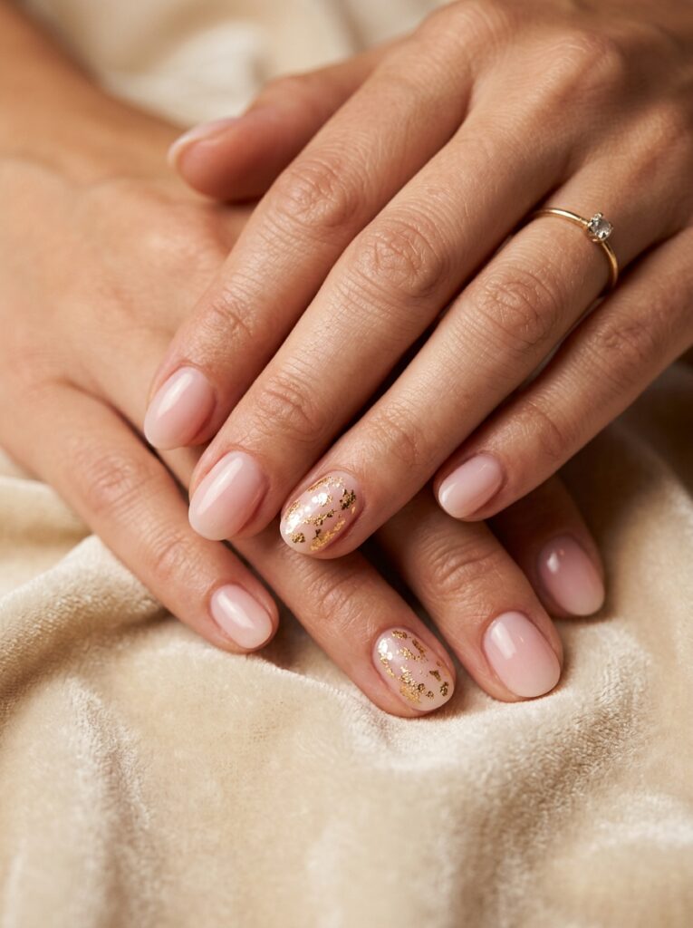 Milky Pink Short Nails Designs
