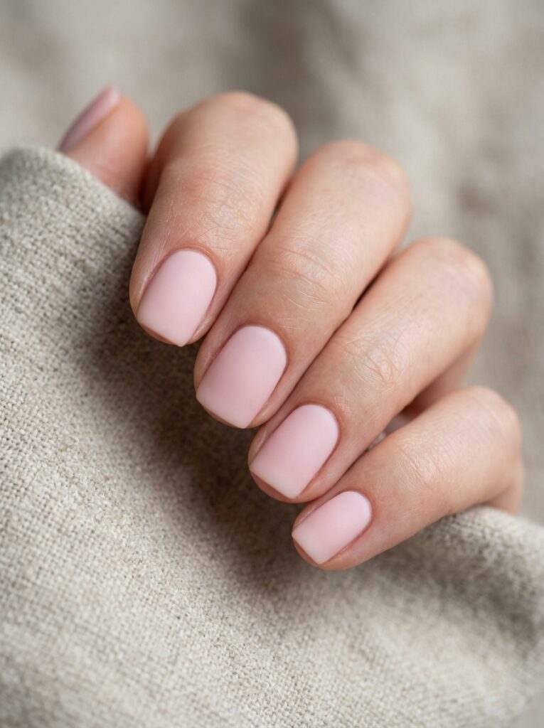 Milky Pink Short Nails Designs