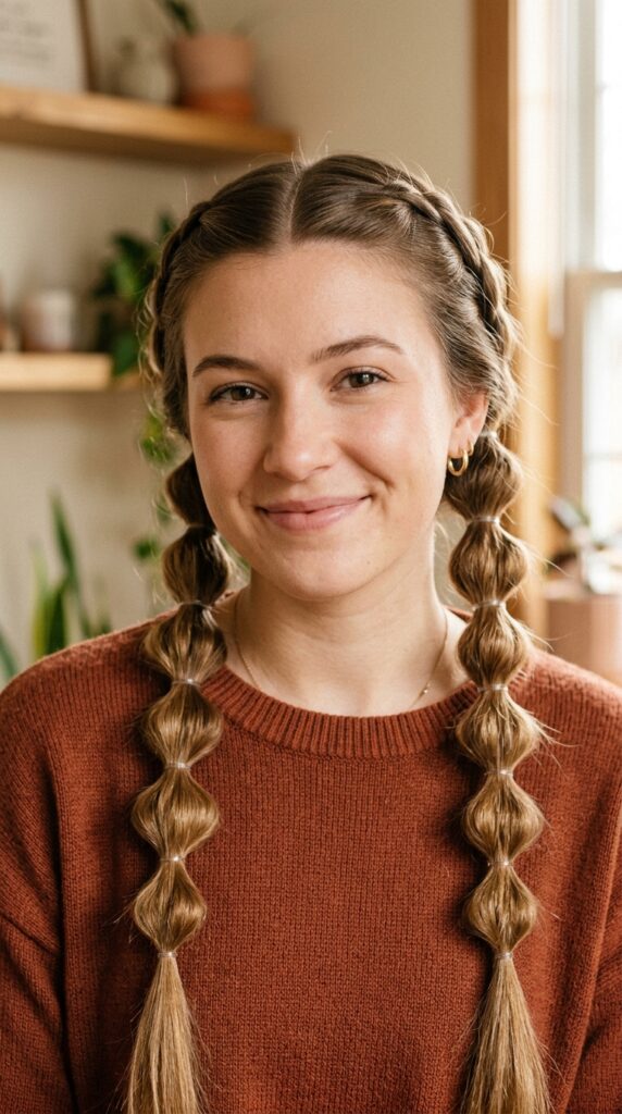 Easy Bubble Braids Hairstyles