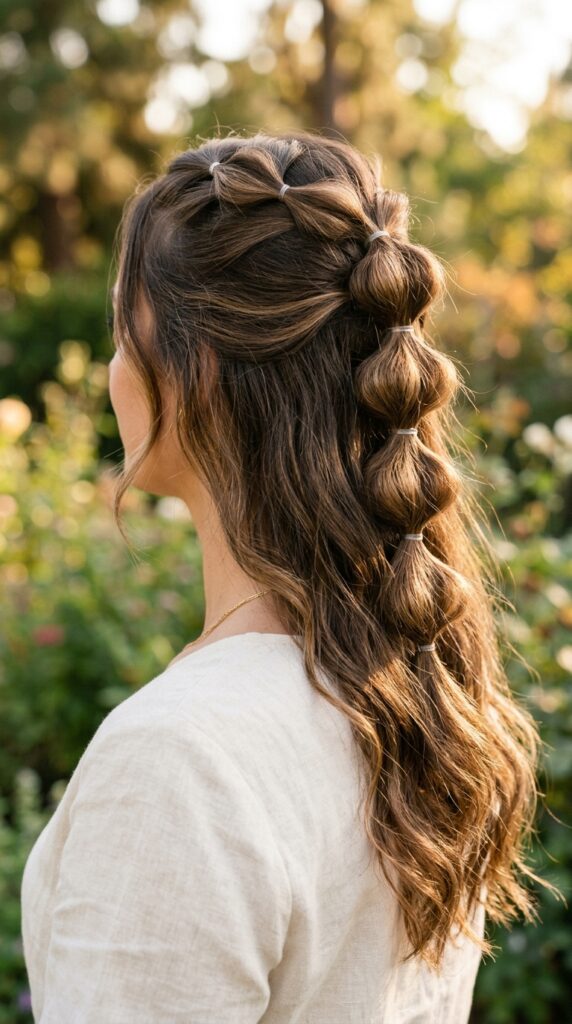 Easy Bubble Braids Hairstyles