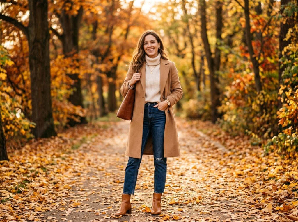 Dark Blue Jeans Fall Outfit Ideas