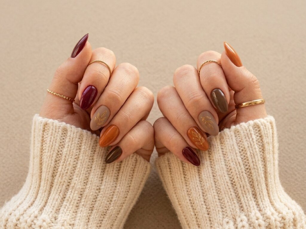 Simple Fall Nail Designs