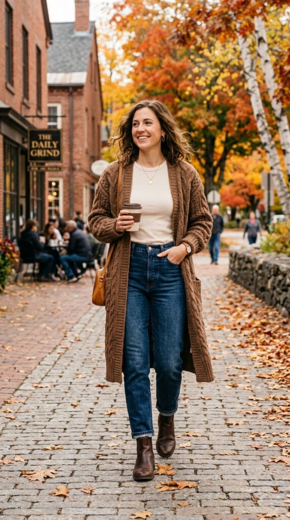 Dark Blue Jeans Fall Outfit Ideas