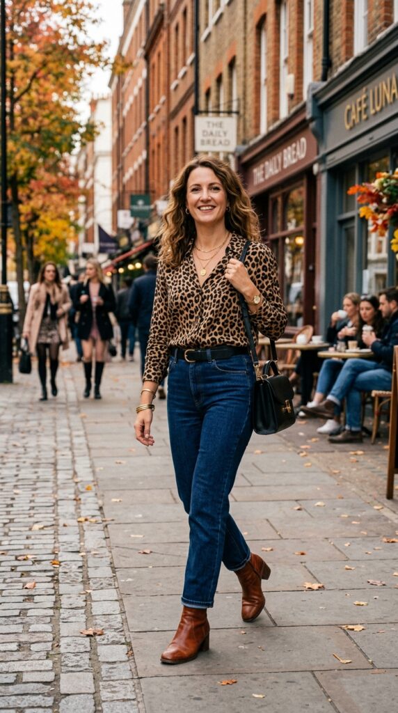 Dark Blue Jeans Fall Outfit Ideas