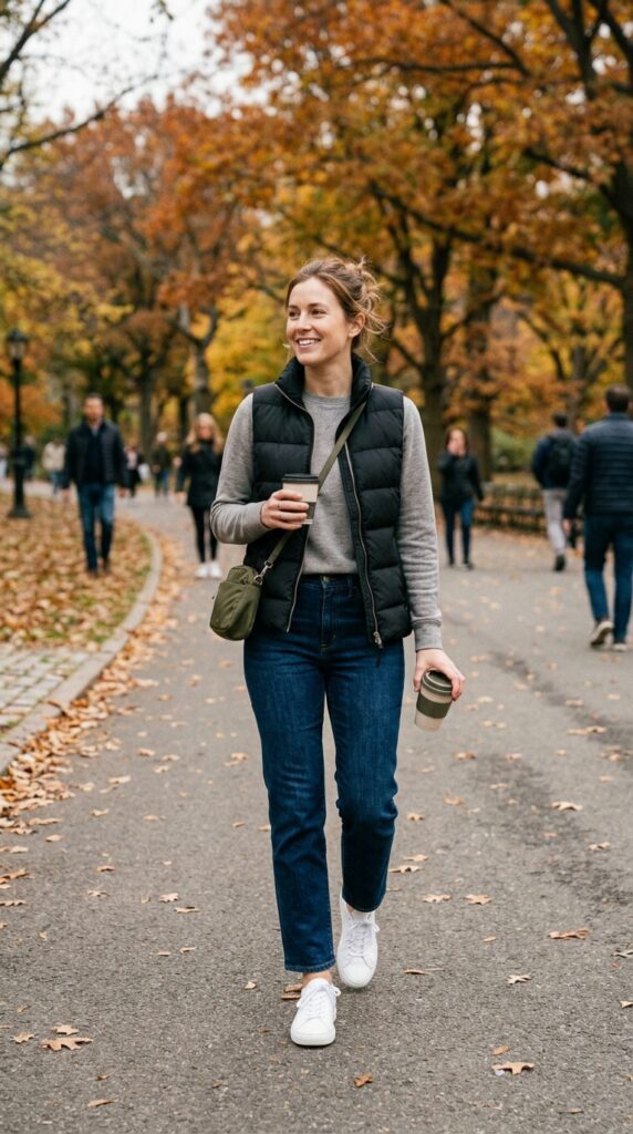 Dark Blue Jeans Fall Outfit Ideas