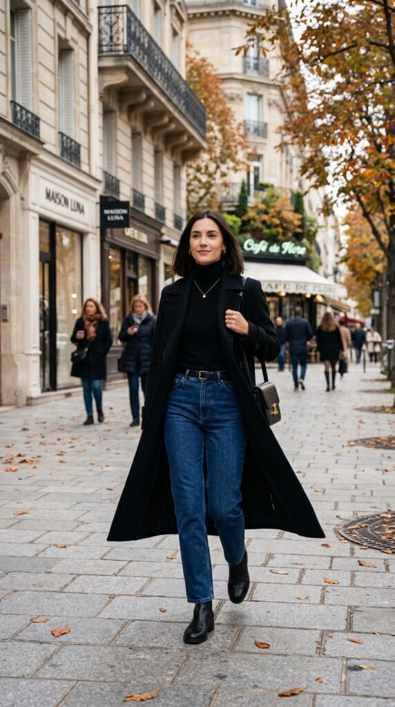 Dark Blue Jeans Fall Outfit Ideas