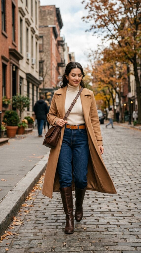 Dark Blue Jeans Fall Outfit Ideas