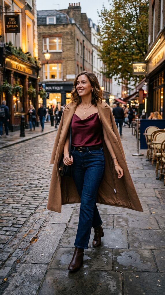 Dark Blue Jeans Fall Outfit Ideas