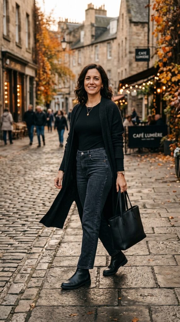 Chic Dark Feminine Outfits Casual Looks