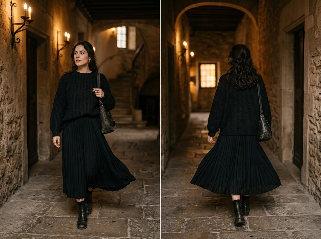 Chic Dark Feminine Outfits Casual Looks