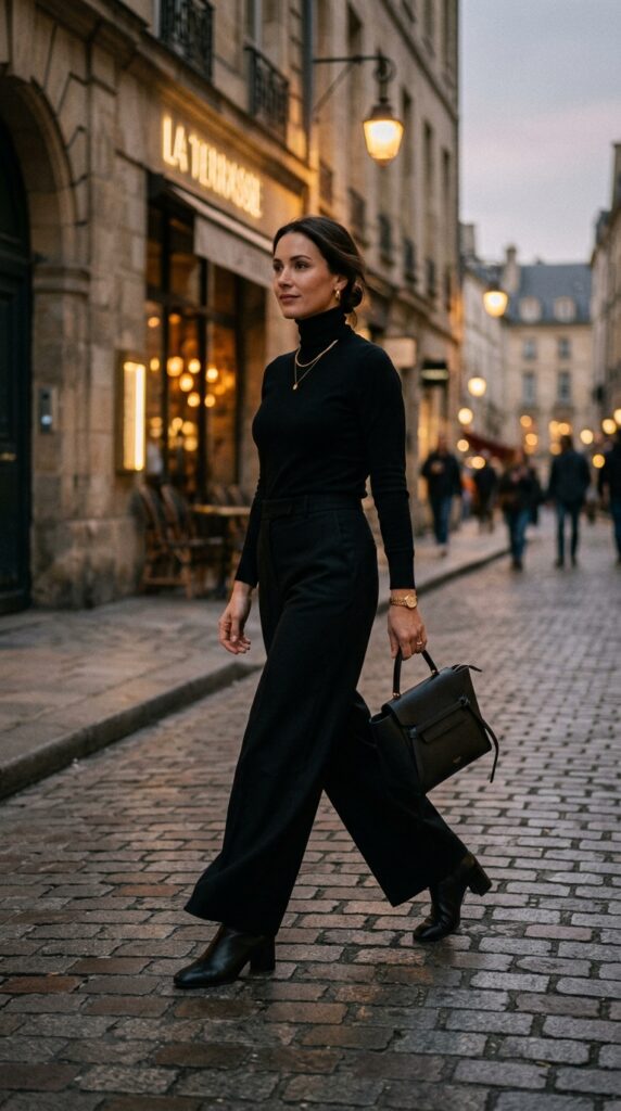 Chic Dark Feminine Outfits Casual Looks