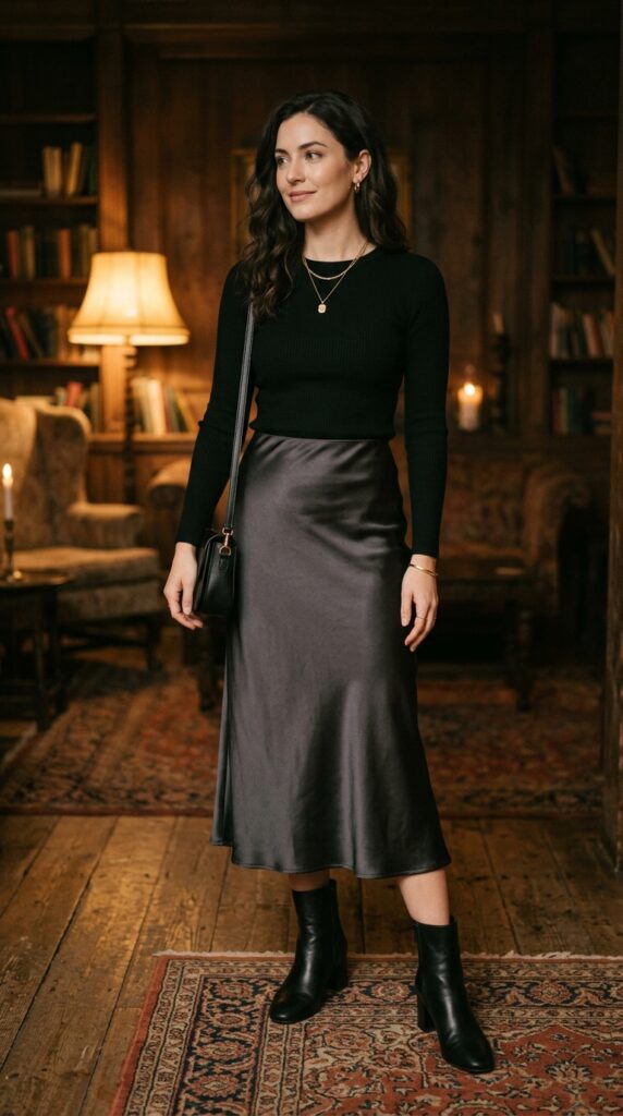 Chic Dark Feminine Outfits Casual Looks