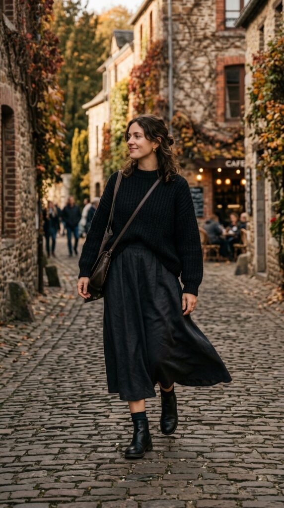 Chic Dark Feminine Outfits Casual Looks