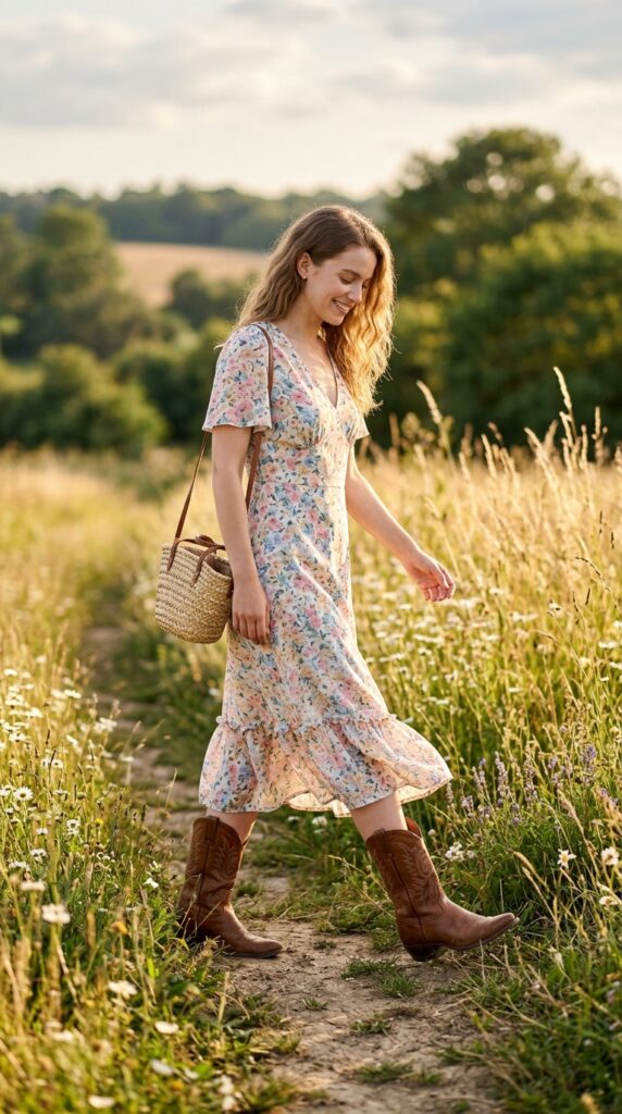 Dress and Cowboy Boots