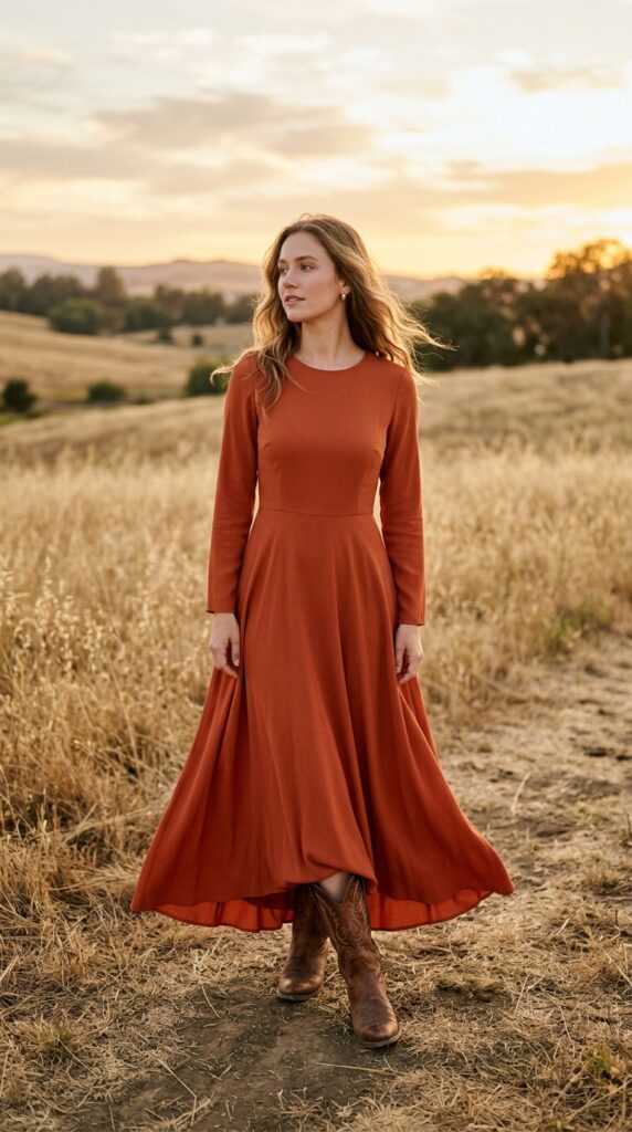 Dress and Cowboy Boots